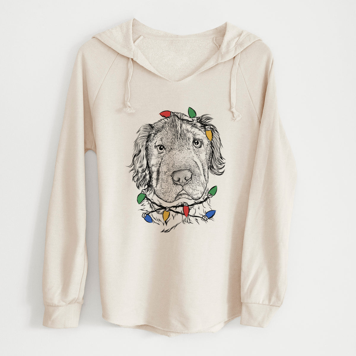 Christmas Lights Rex the Mini Hippo - Cali Wave Hooded Sweatshirt