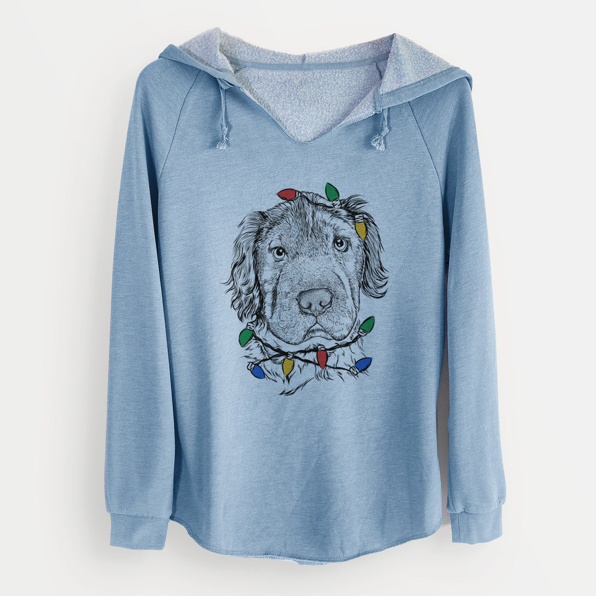 Christmas Lights Rex the Mini Hippo - Cali Wave Hooded Sweatshirt