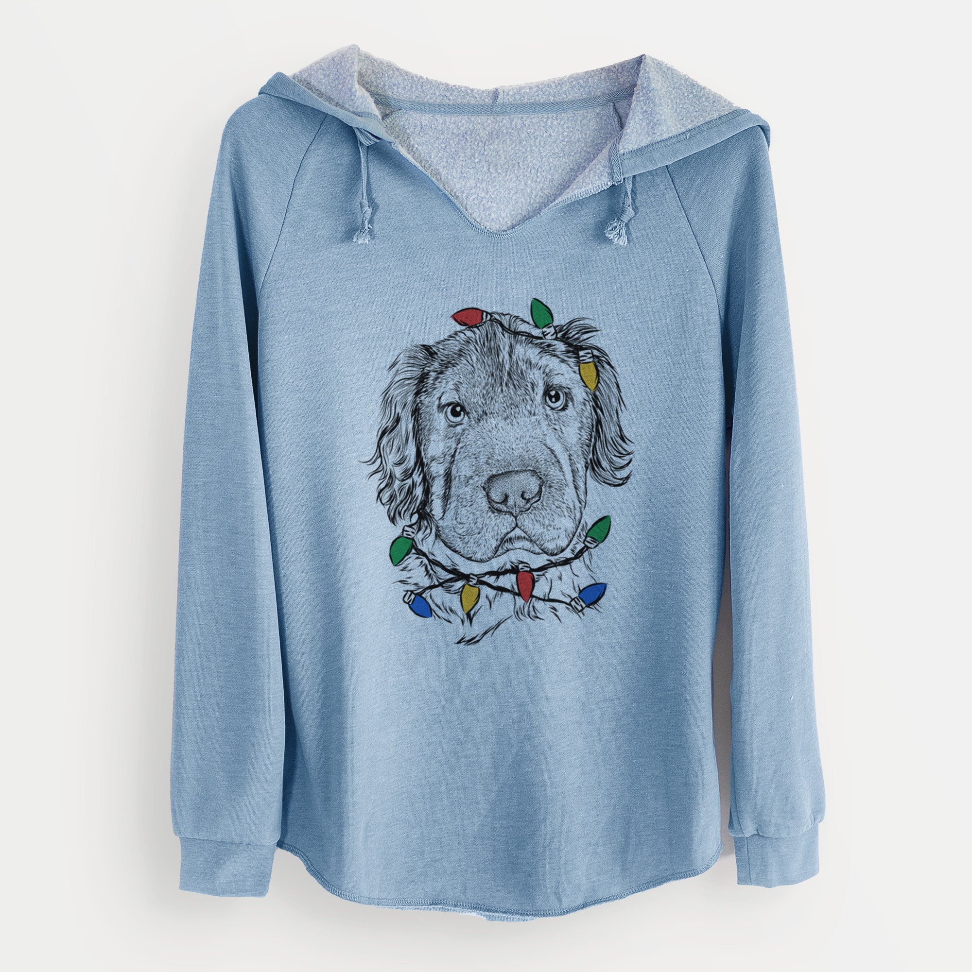 Christmas Lights Rex the Mini Hippo - Cali Wave Hooded Sweatshirt