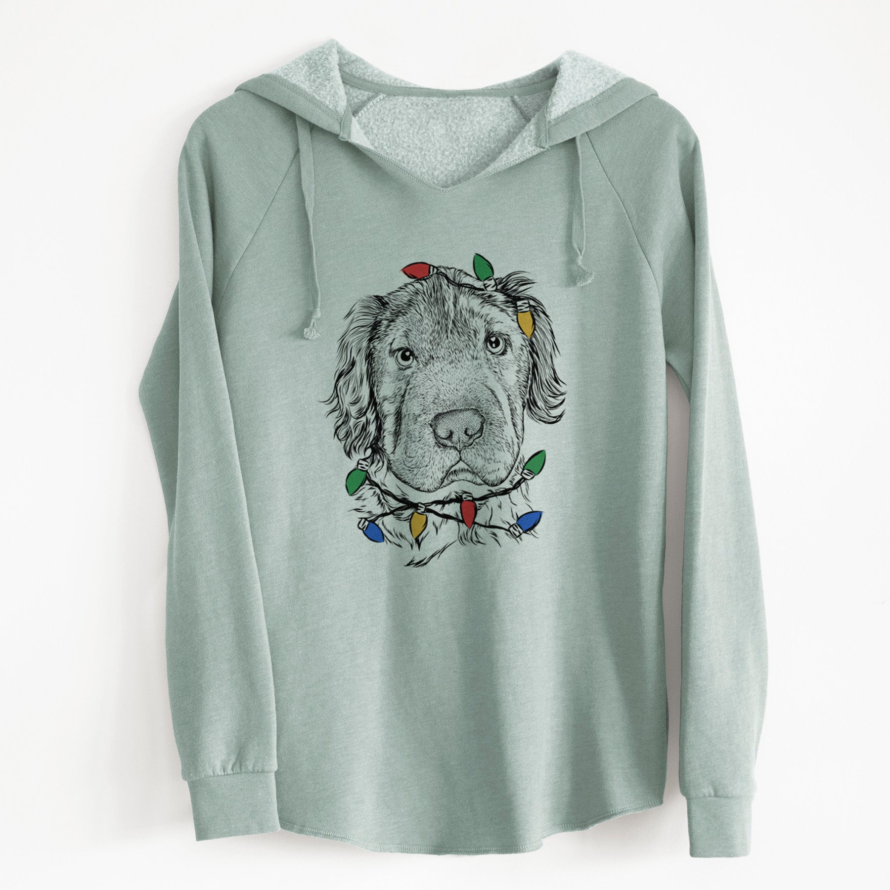 Christmas Lights Rex the Mini Hippo - Cali Wave Hooded Sweatshirt