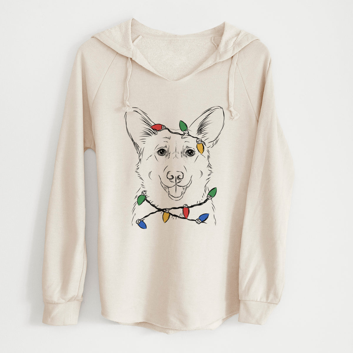 Christmas Lights Ricco the Corgi - Cali Wave Hooded Sweatshirt