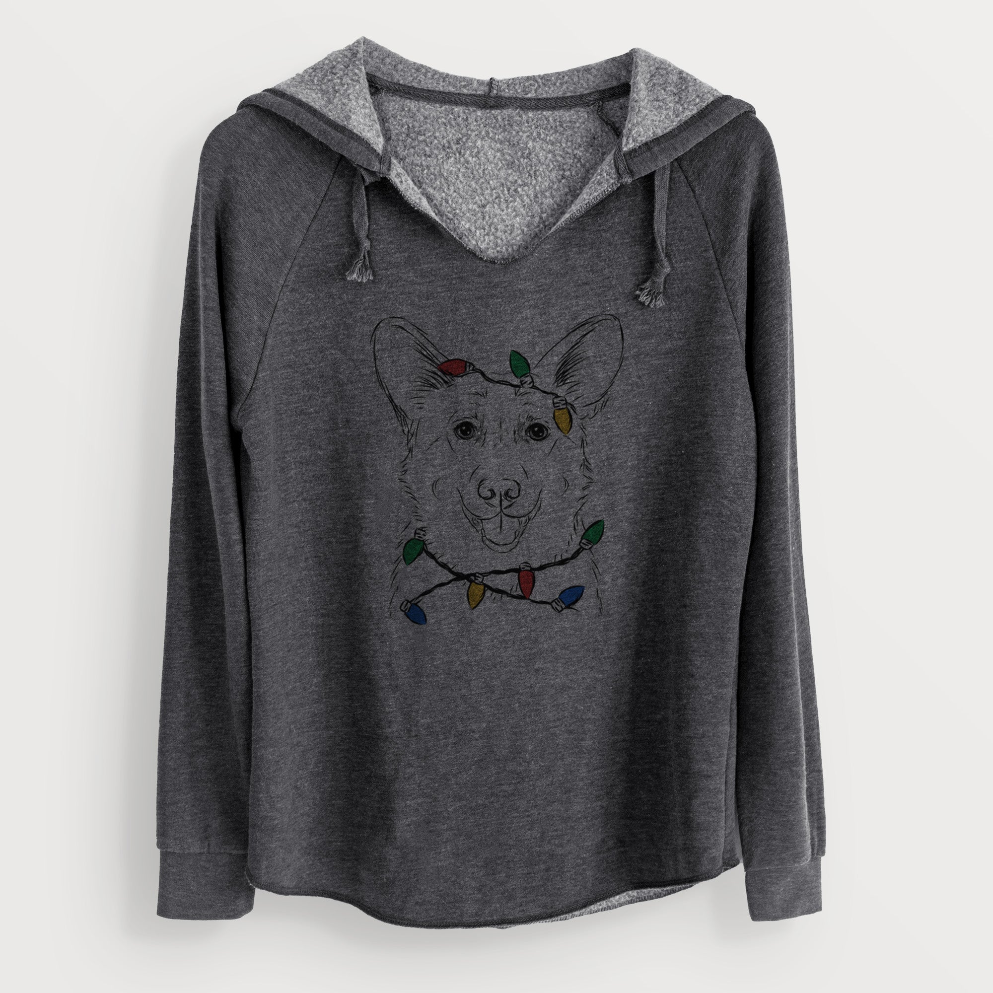 Christmas Lights Ricco the Corgi - Cali Wave Hooded Sweatshirt