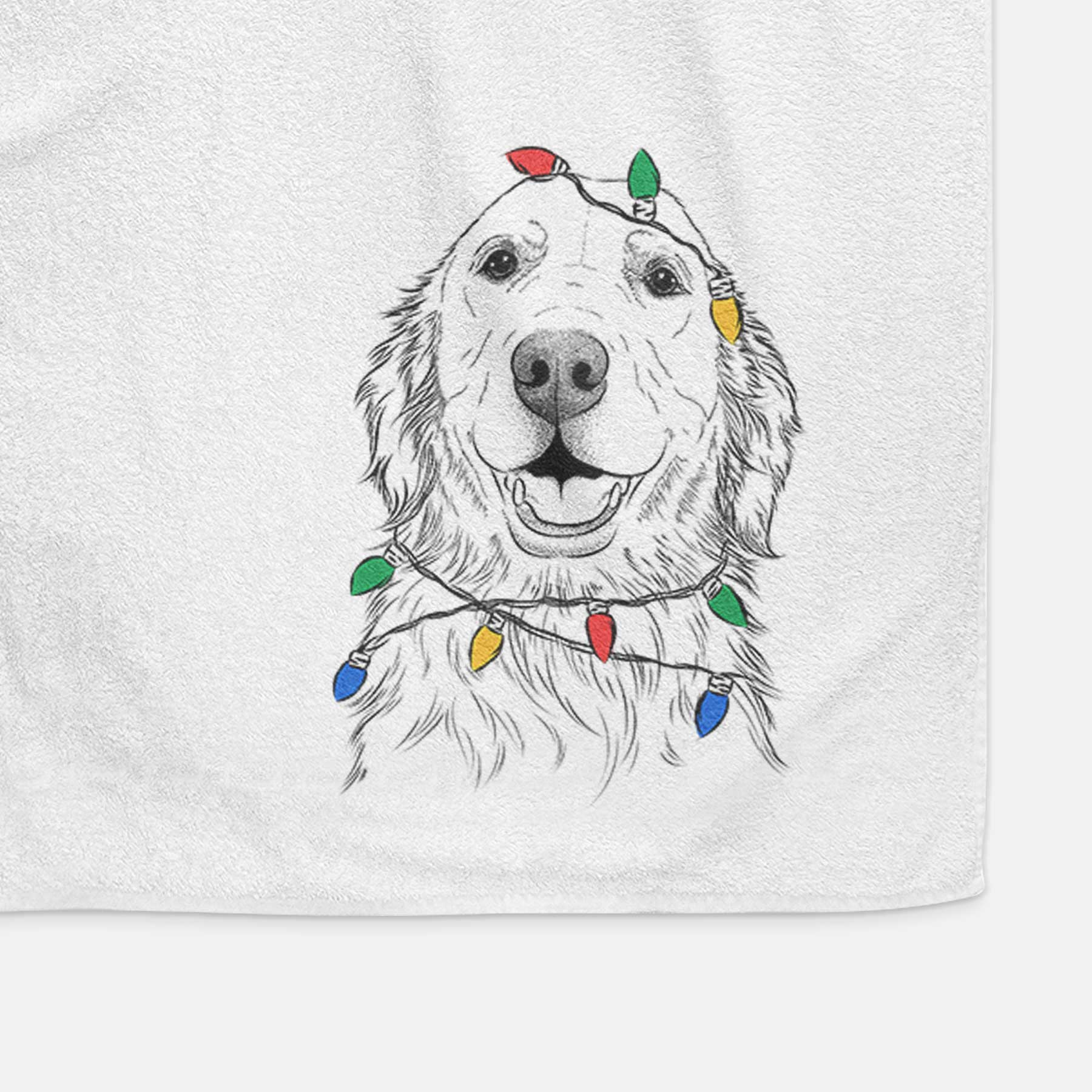 Ridge the Golden Retriever Decorative Hand Towel