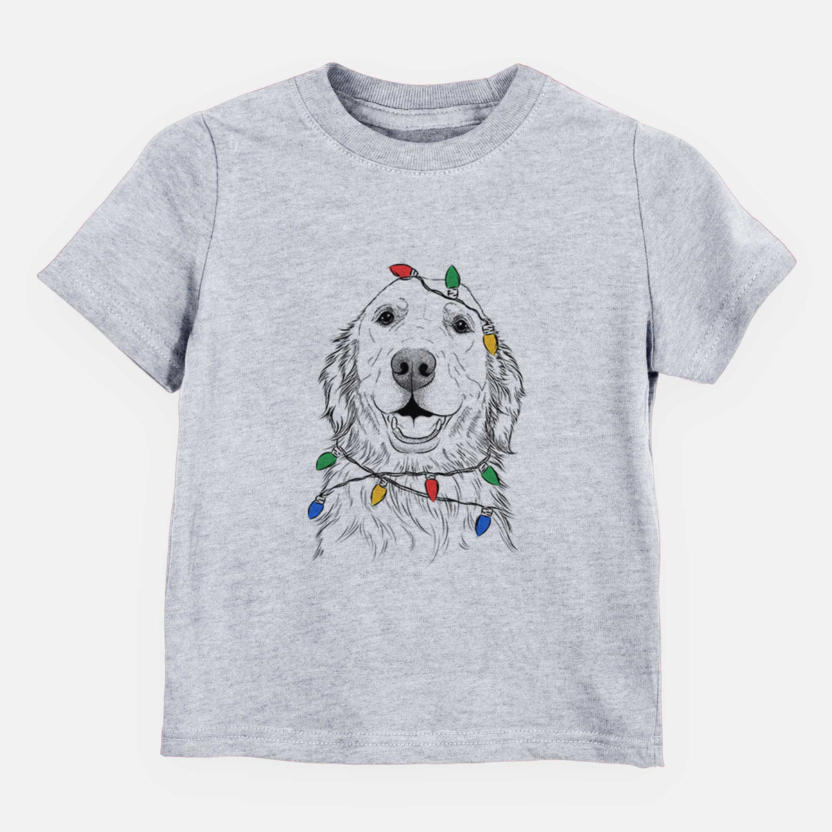 Christmas Lights Ridge the Golden Retriever - Kids/Youth/Toddler Shirt