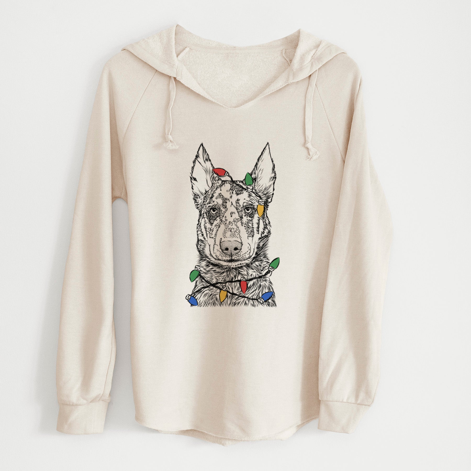 Christmas Lights Riggs the Beauceron - Cali Wave Hooded Sweatshirt