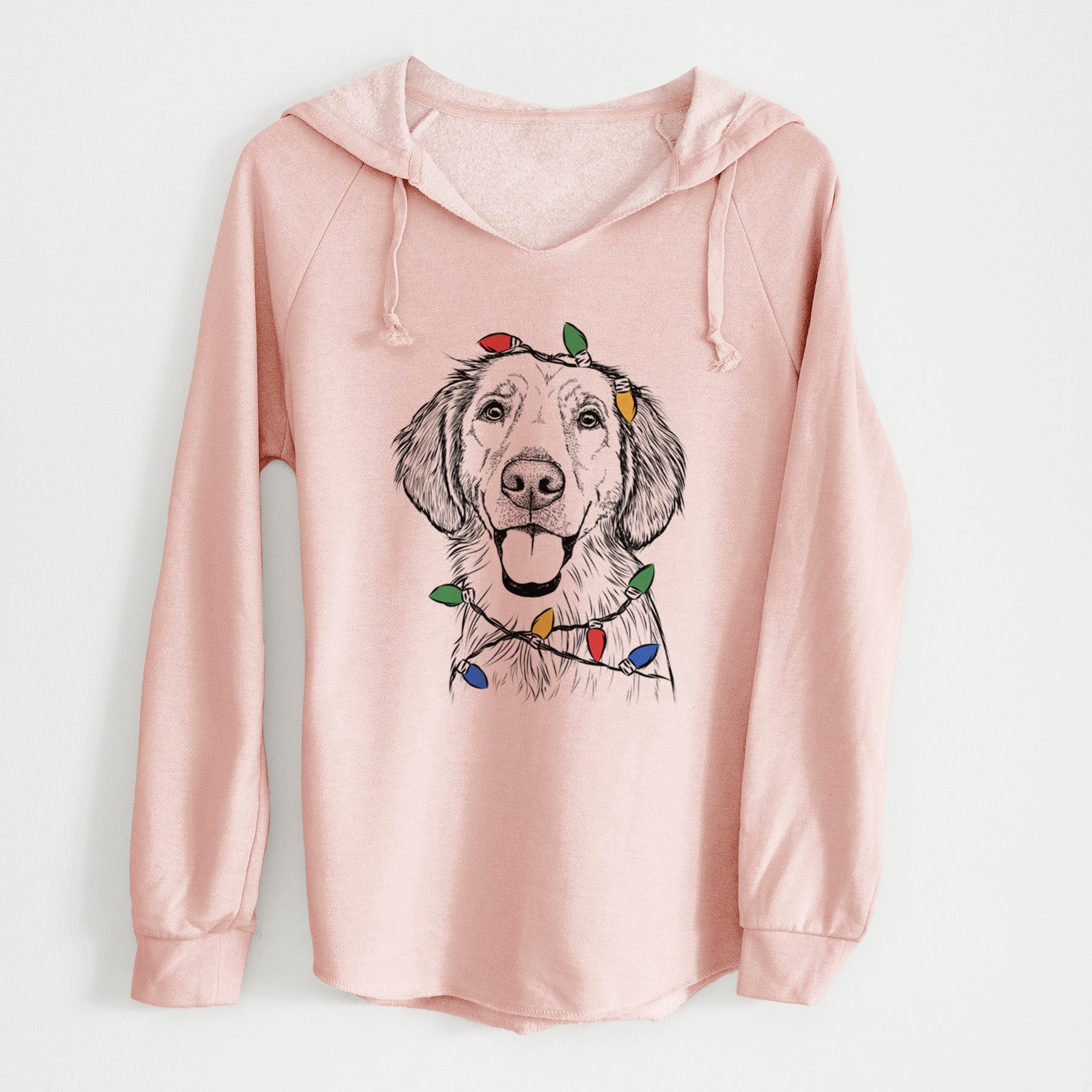 Christmas Lights Riley the Golden Retriever - Cali Wave Hooded Sweatshirt