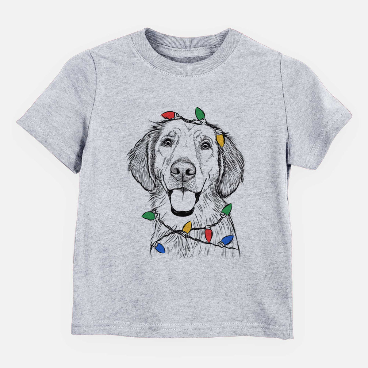 Christmas Lights Riley the Golden Retriever - Kids/Youth/Toddler Shirt