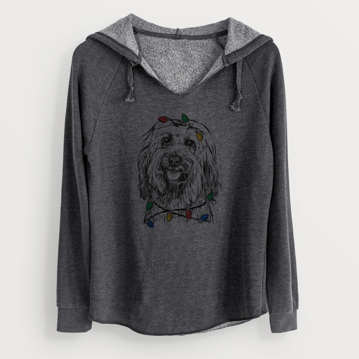 Christmas Lights Rime the Tibetan Terrier - Cali Wave Hooded Sweatshirt