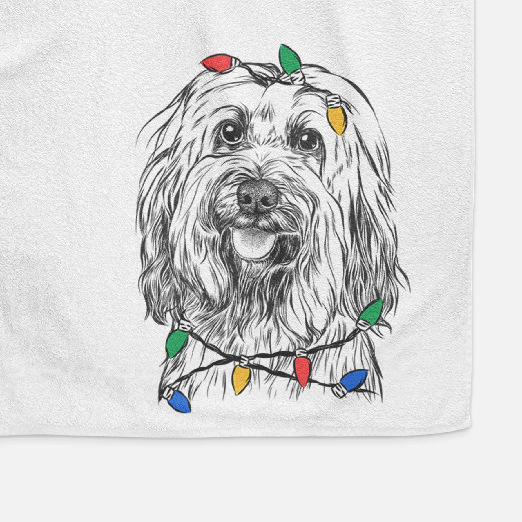 Rime the Tibetan Terrier Decorative Hand Towel