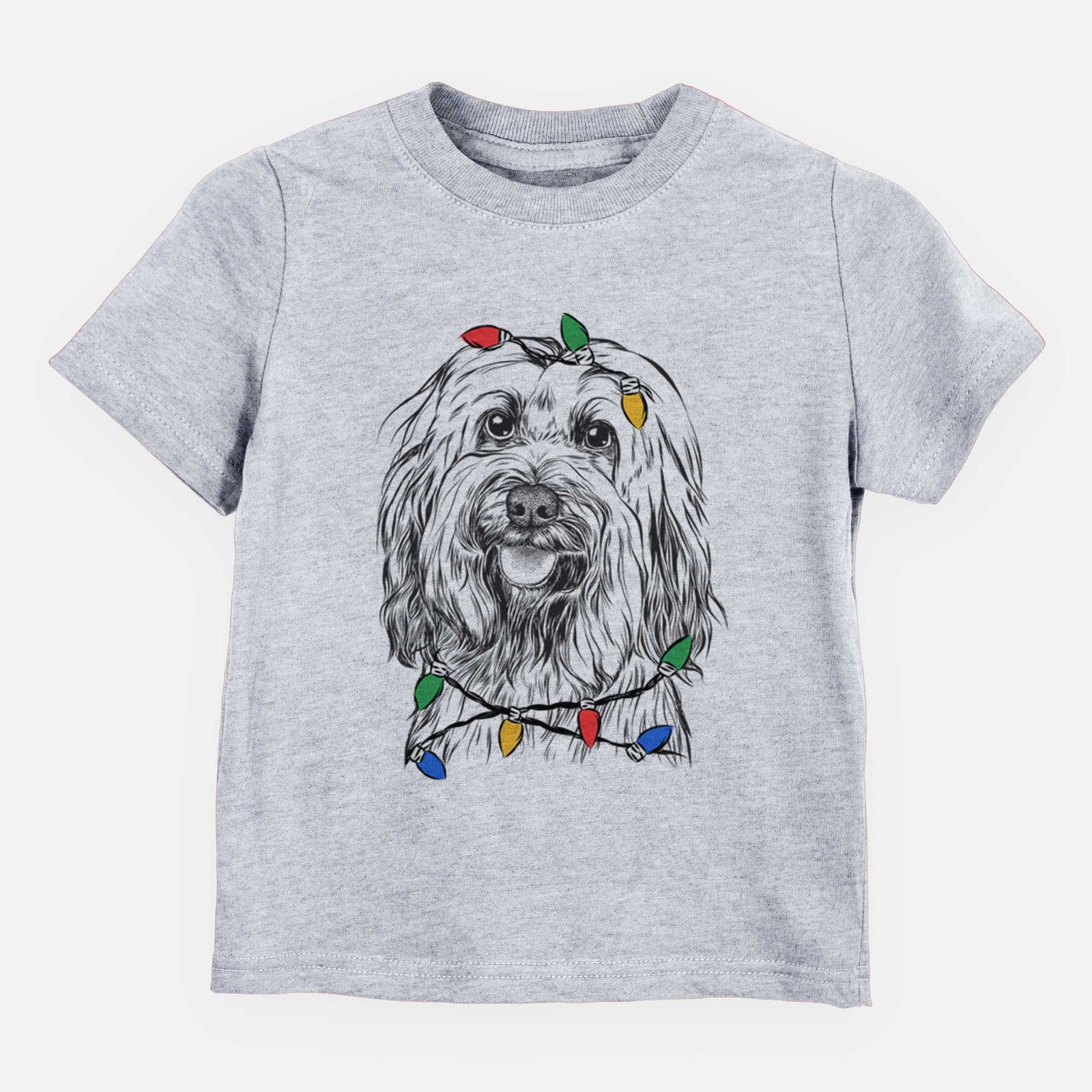 Christmas Lights Rime the Tibetan Terrier - Kids/Youth/Toddler Shirt