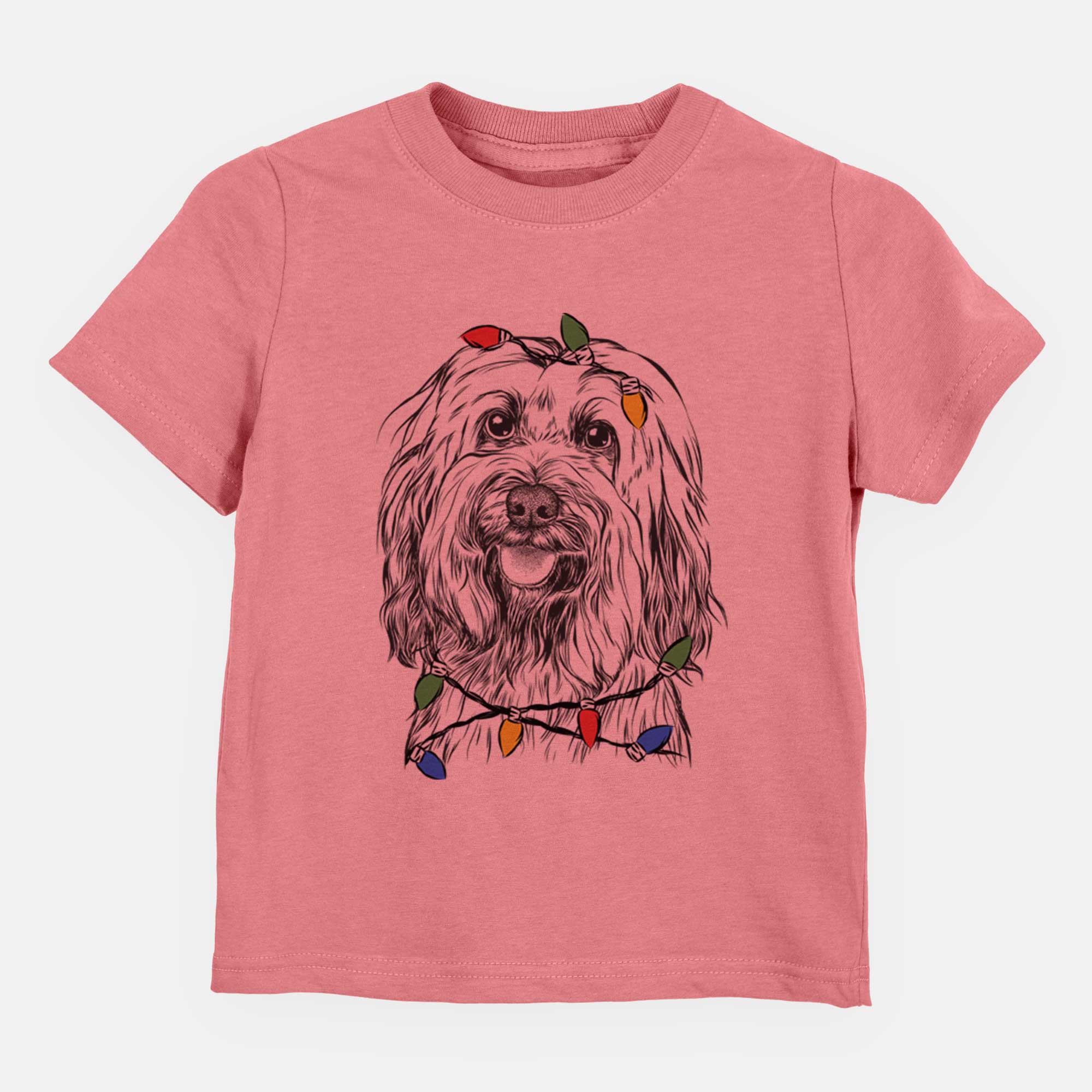 Christmas Lights Rime the Tibetan Terrier - Kids/Youth/Toddler Shirt