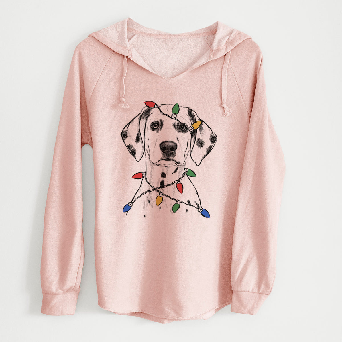 Christmas Lights Riot the Dalmatian - Cali Wave Hooded Sweatshirt