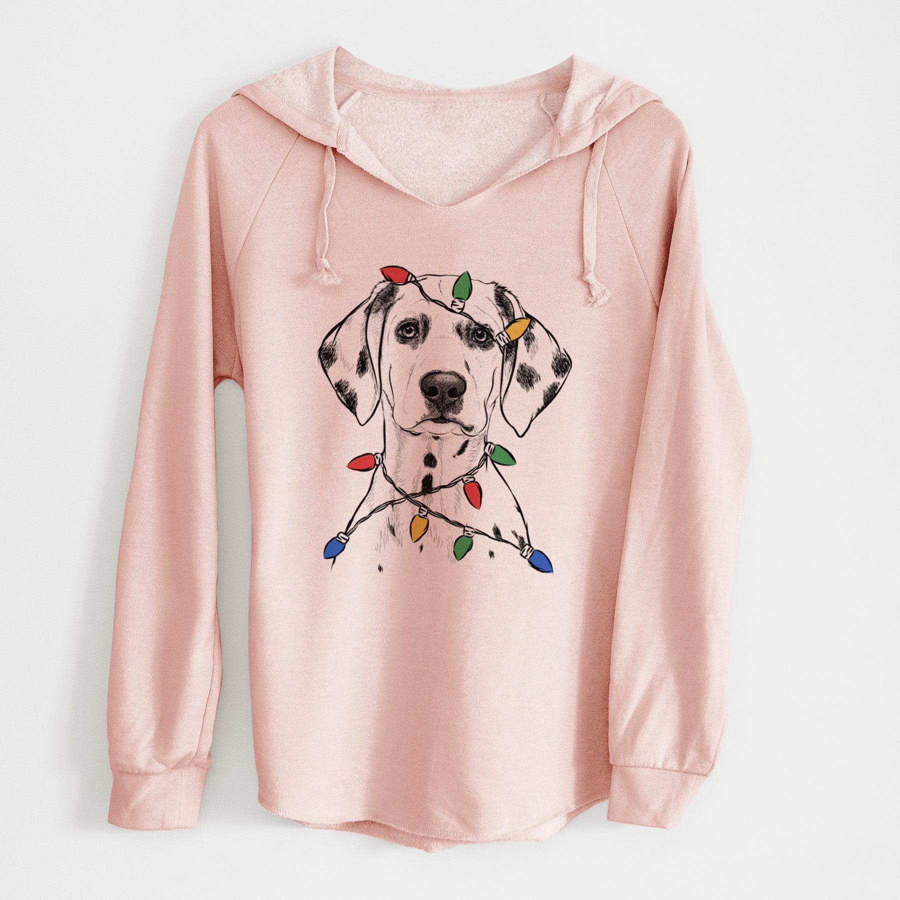 Christmas Lights Riot the Dalmatian - Cali Wave Hooded Sweatshirt
