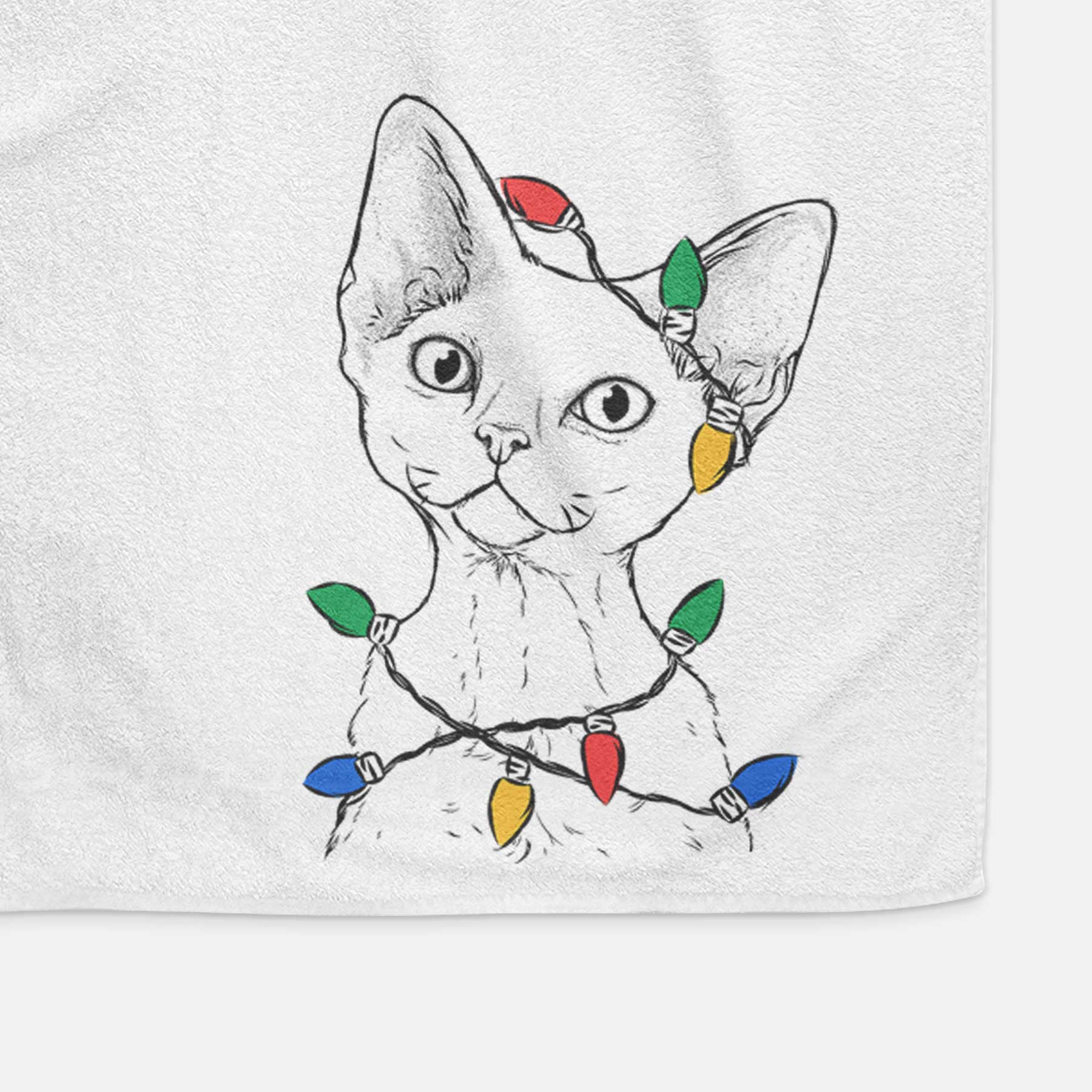 Ripley the Devon Rex Cat Decorative Hand Towel