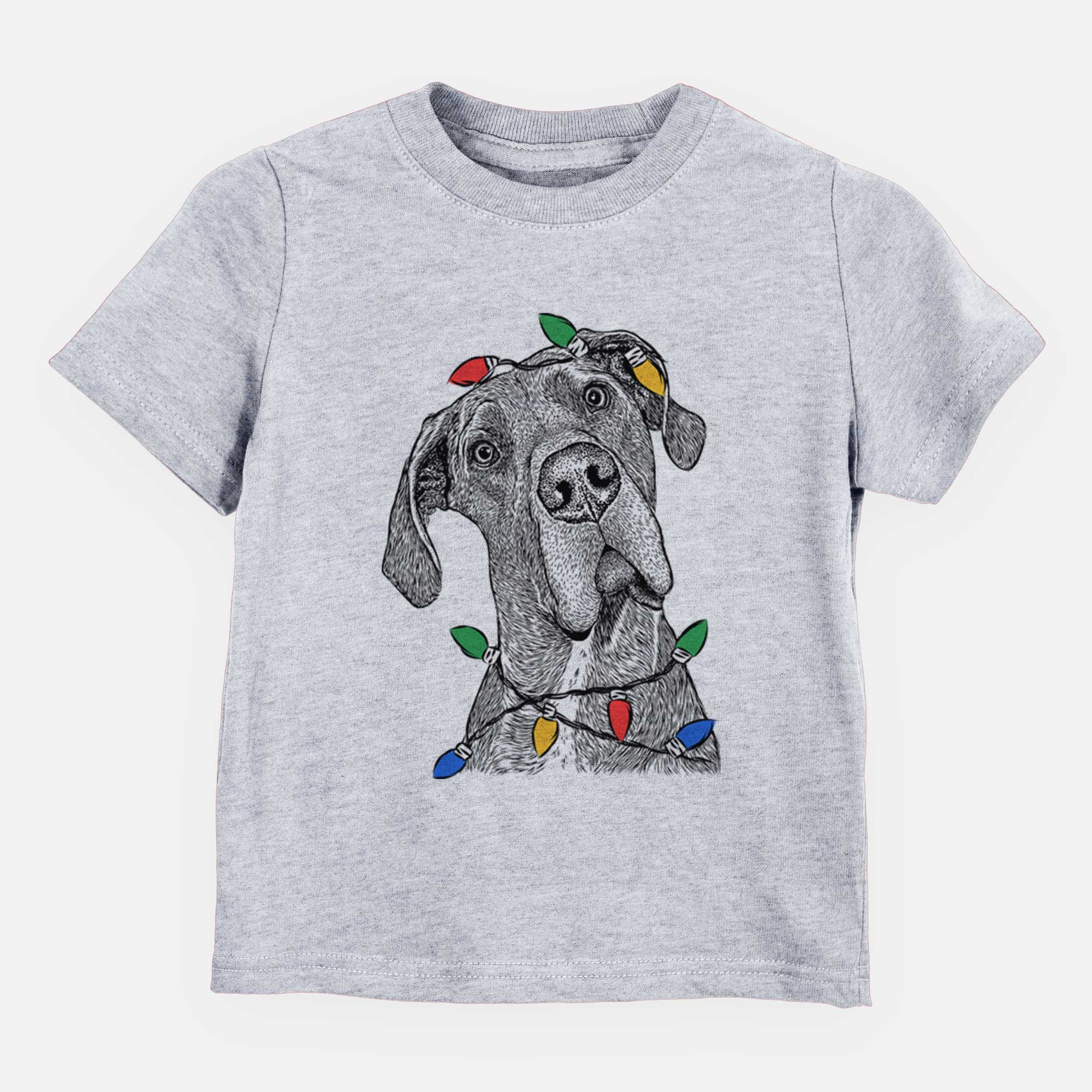 Christmas Lights River the Great Dane - Kids/Youth/Toddler Shirt