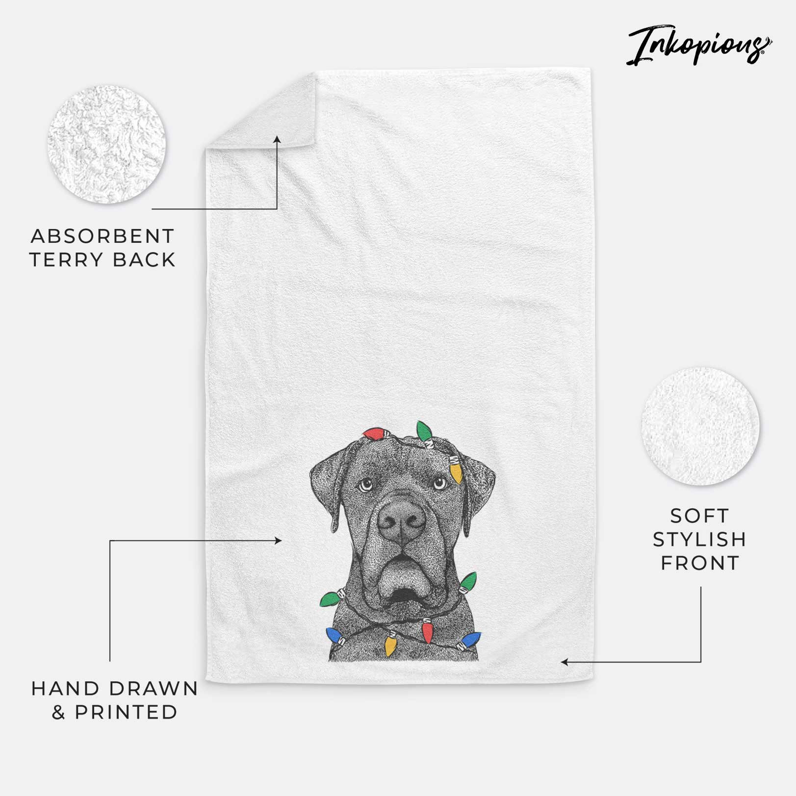 Rocco the Cane Corso Decorative Hand Towel