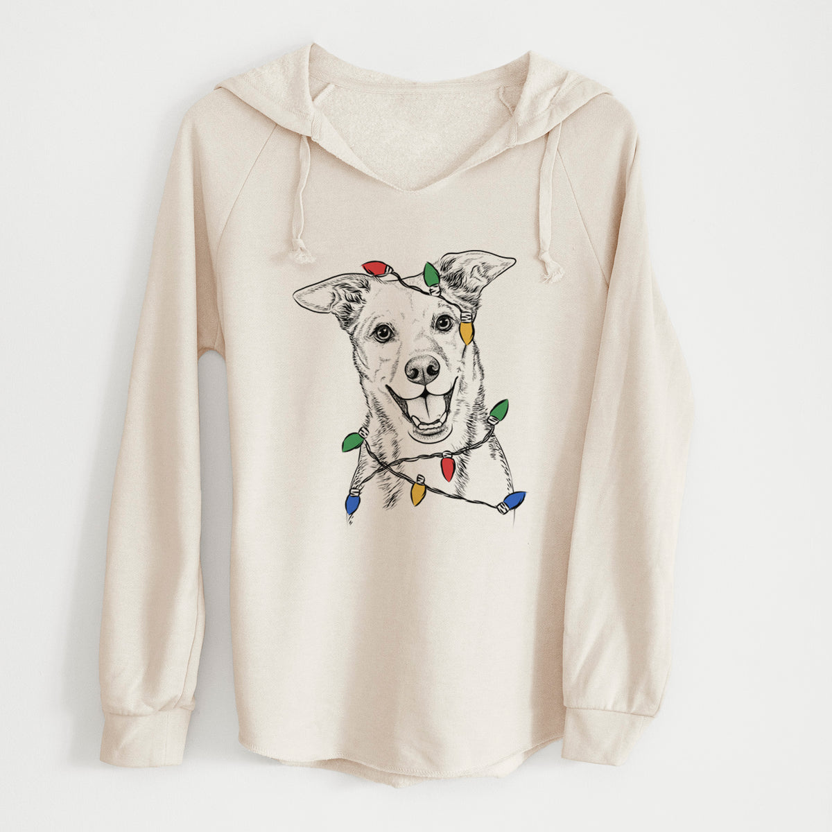 Christmas Lights Rocco the Mixed Breed - Cali Wave Hooded Sweatshirt