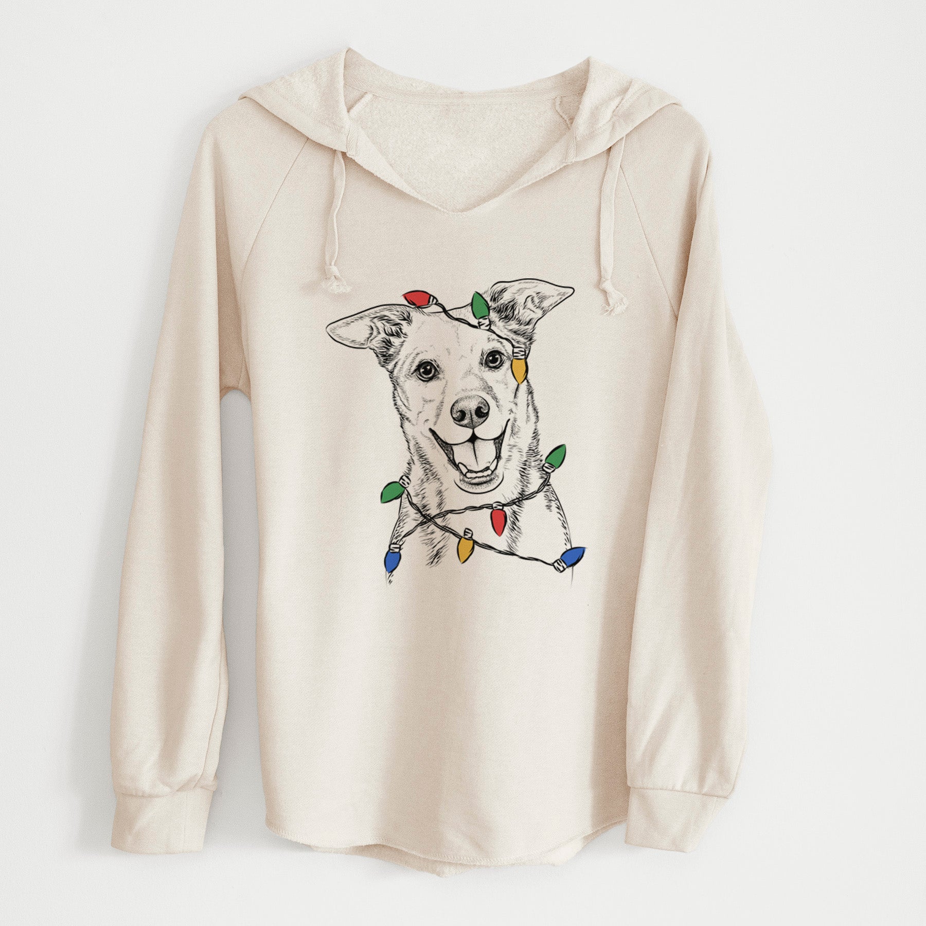 Christmas Lights Rocco the Mixed Breed - Cali Wave Hooded Sweatshirt