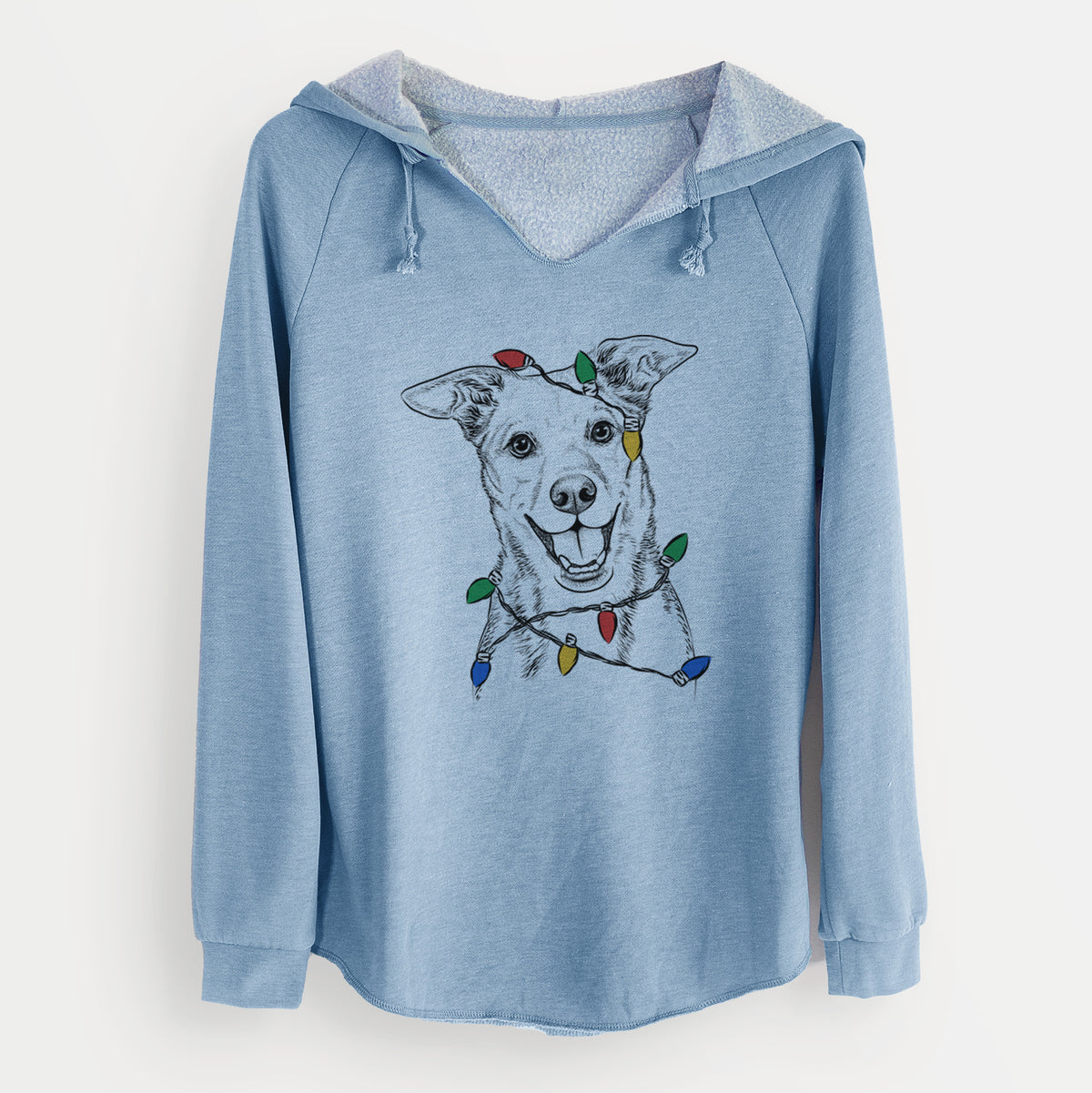 Christmas Lights Rocco the Mixed Breed - Cali Wave Hooded Sweatshirt