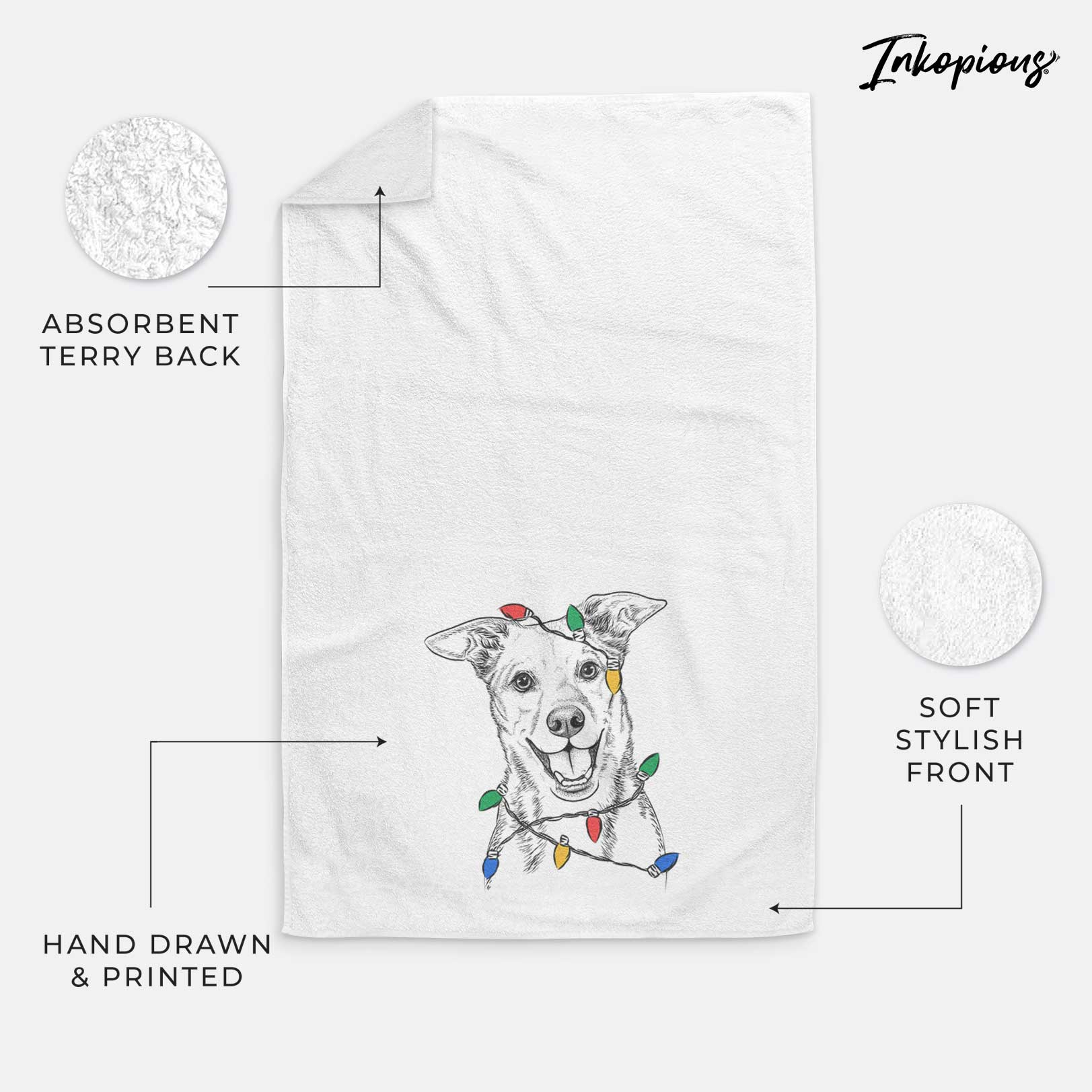 Rocco the Mixed Breed Decorative Hand Towel