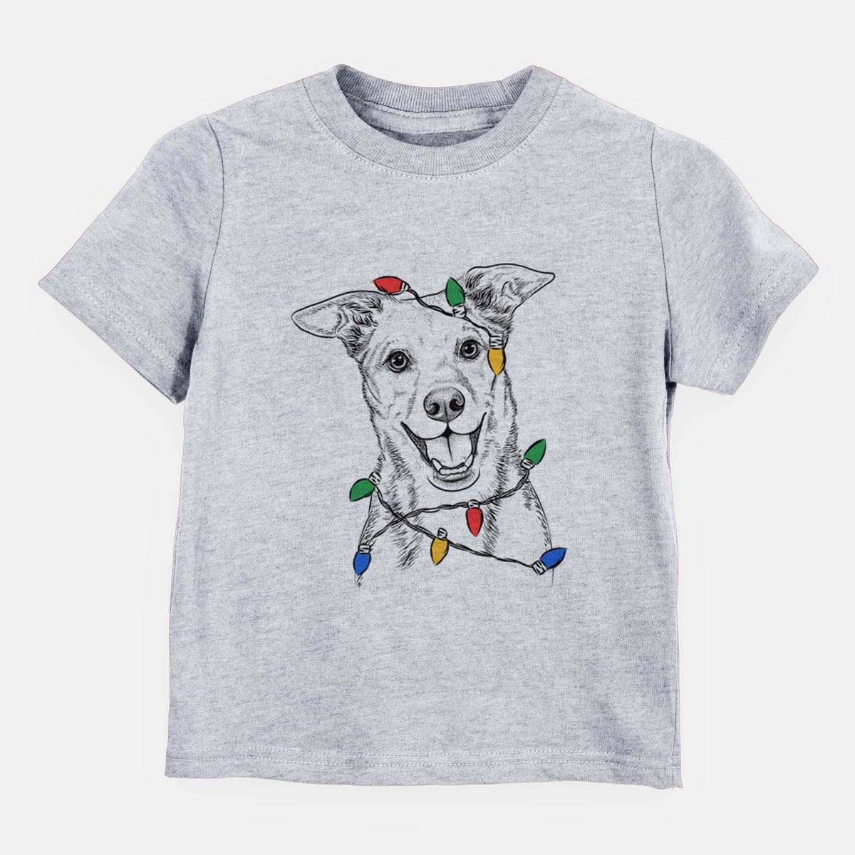 Christmas Lights Rocco the Mixed Breed - Kids/Youth/Toddler Shirt