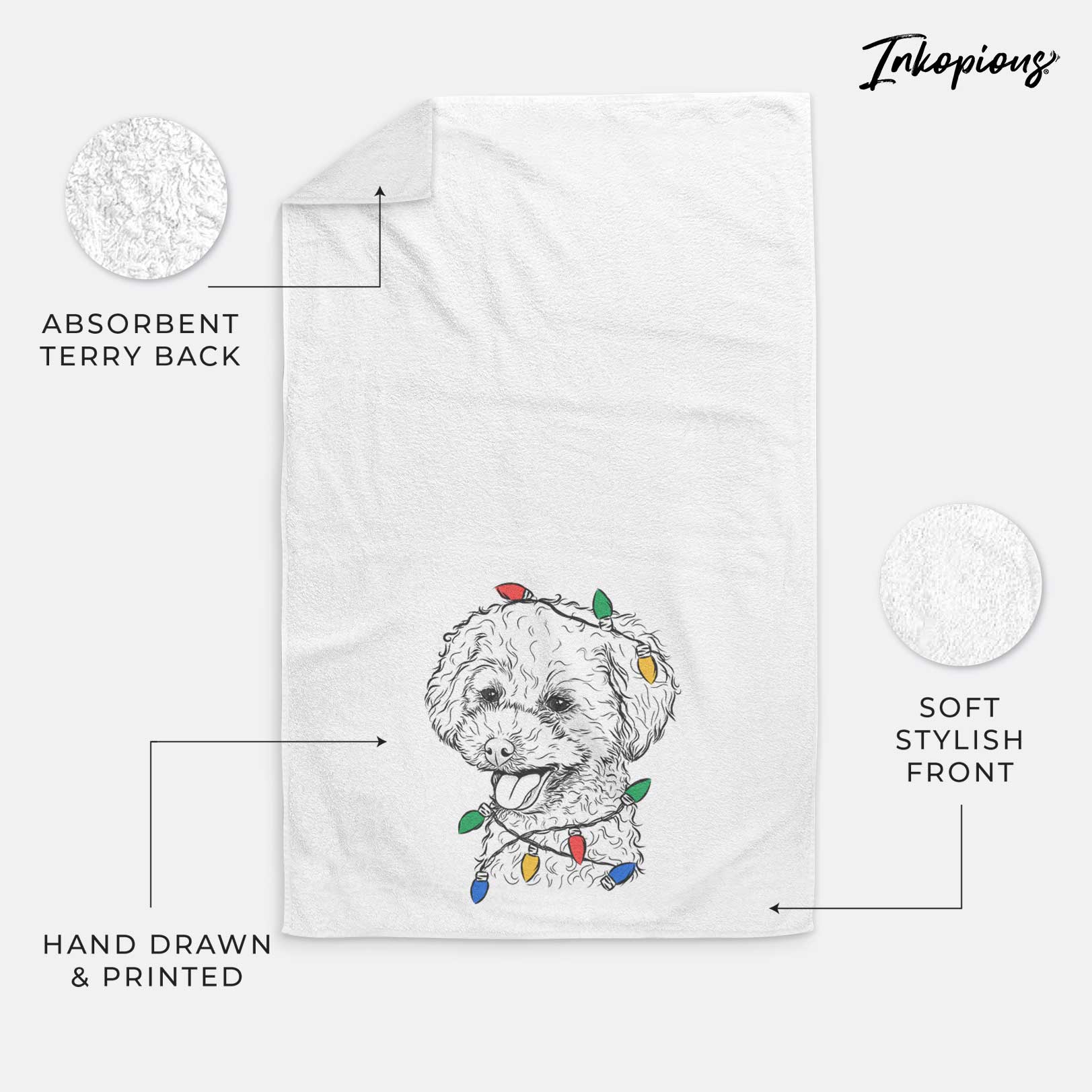 Rocky the Teacup Poodle Decorative Hand Towel