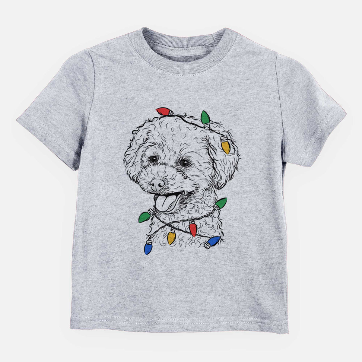 Christmas Lights Rocky the Teacup Poodle - Kids/Youth/Toddler Shirt