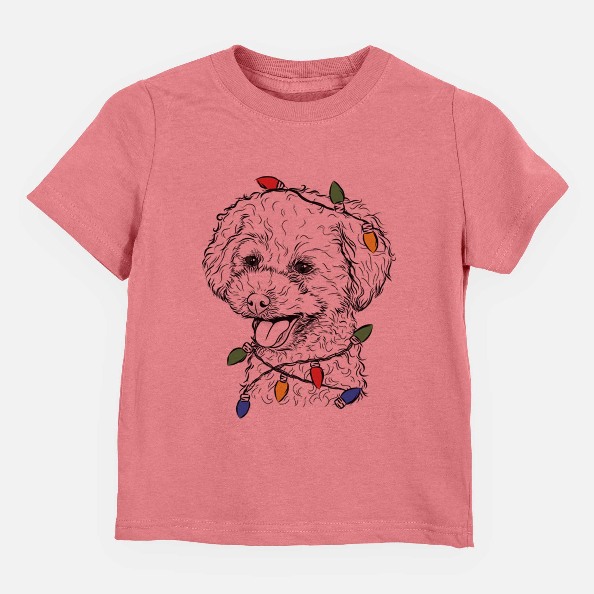 Christmas Lights Rocky the Teacup Poodle - Kids/Youth/Toddler Shirt