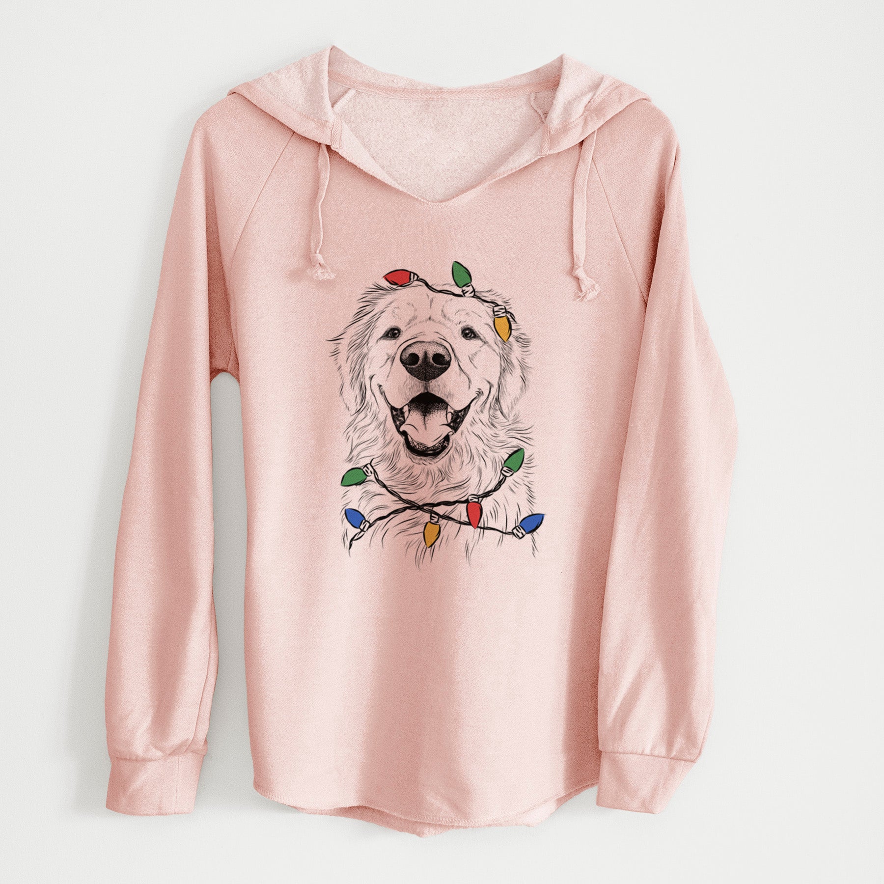 Christmas Lights Roger the Golden Retriever - Cali Wave Hooded Sweatshirt