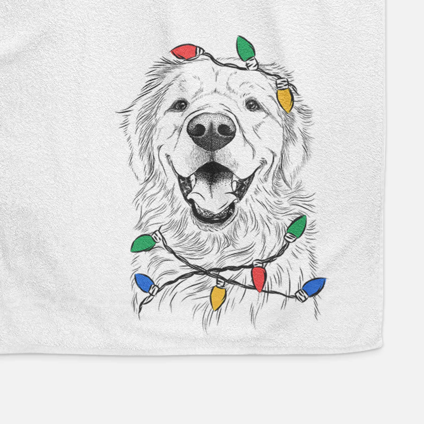 Roger the Golden Retriever Decorative Hand Towel