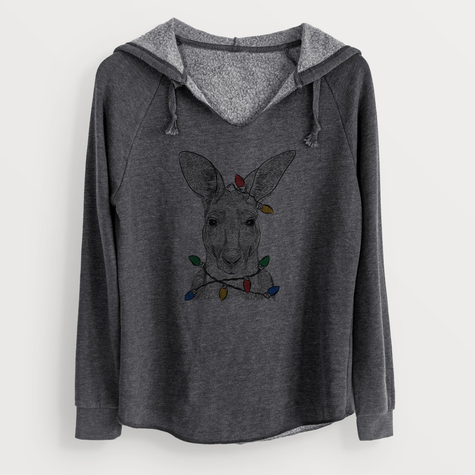 Christmas Lights Roger the Red Kangaroo - Cali Wave Hooded Sweatshirt
