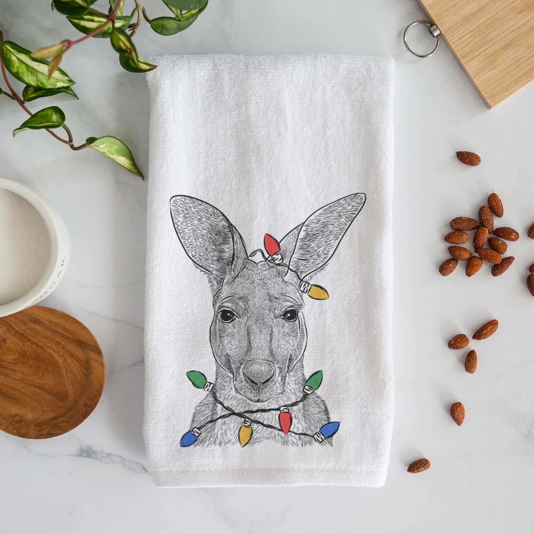 Roger the Red Kangaroo Decorative Hand Towel