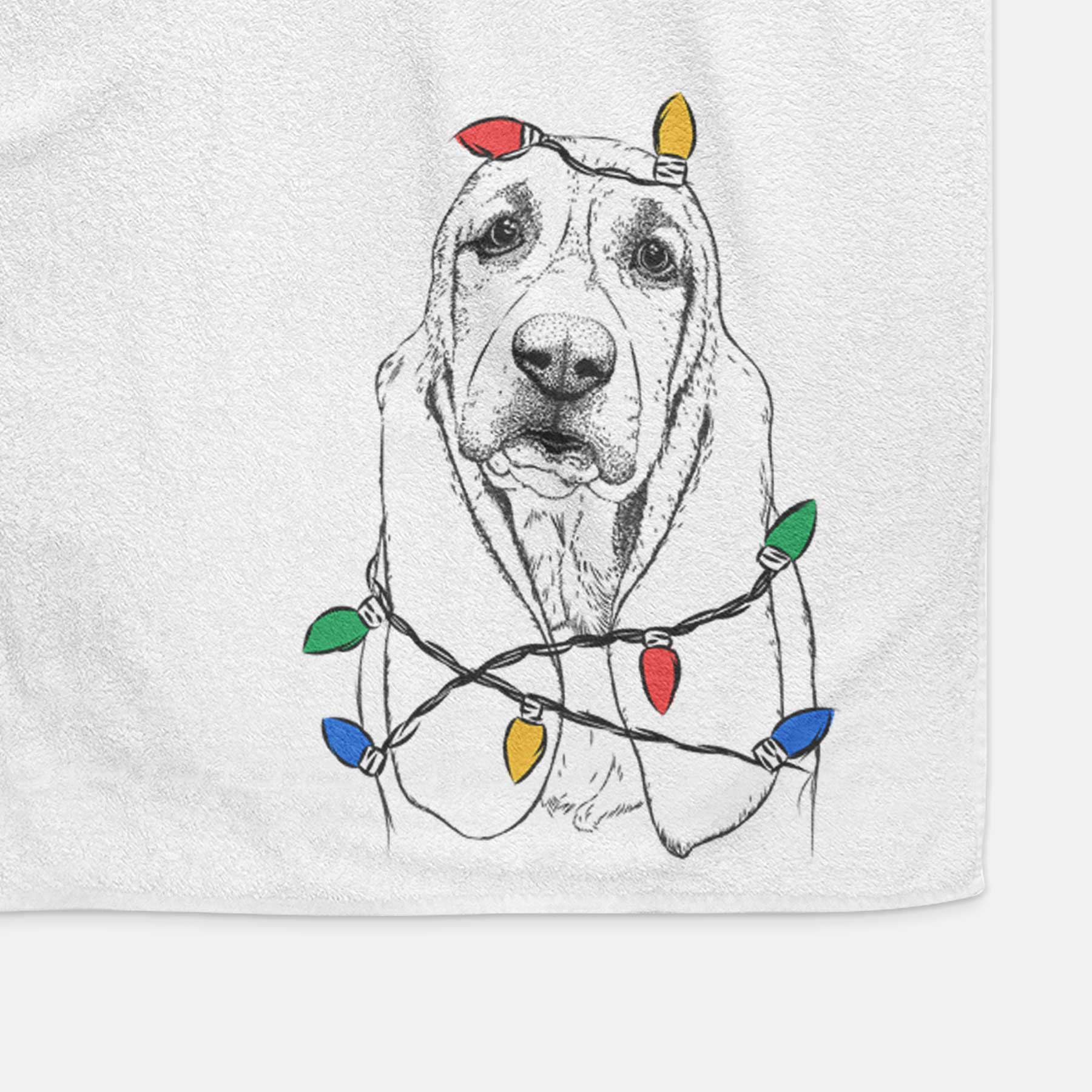 Rolo the Basset Hound Decorative Hand Towel