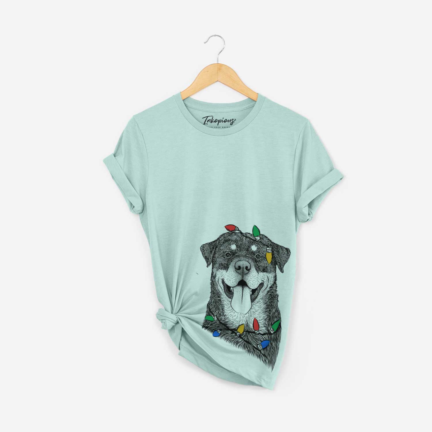 Christmas Lights Romeo the Rottweiler - Unisex Crewneck