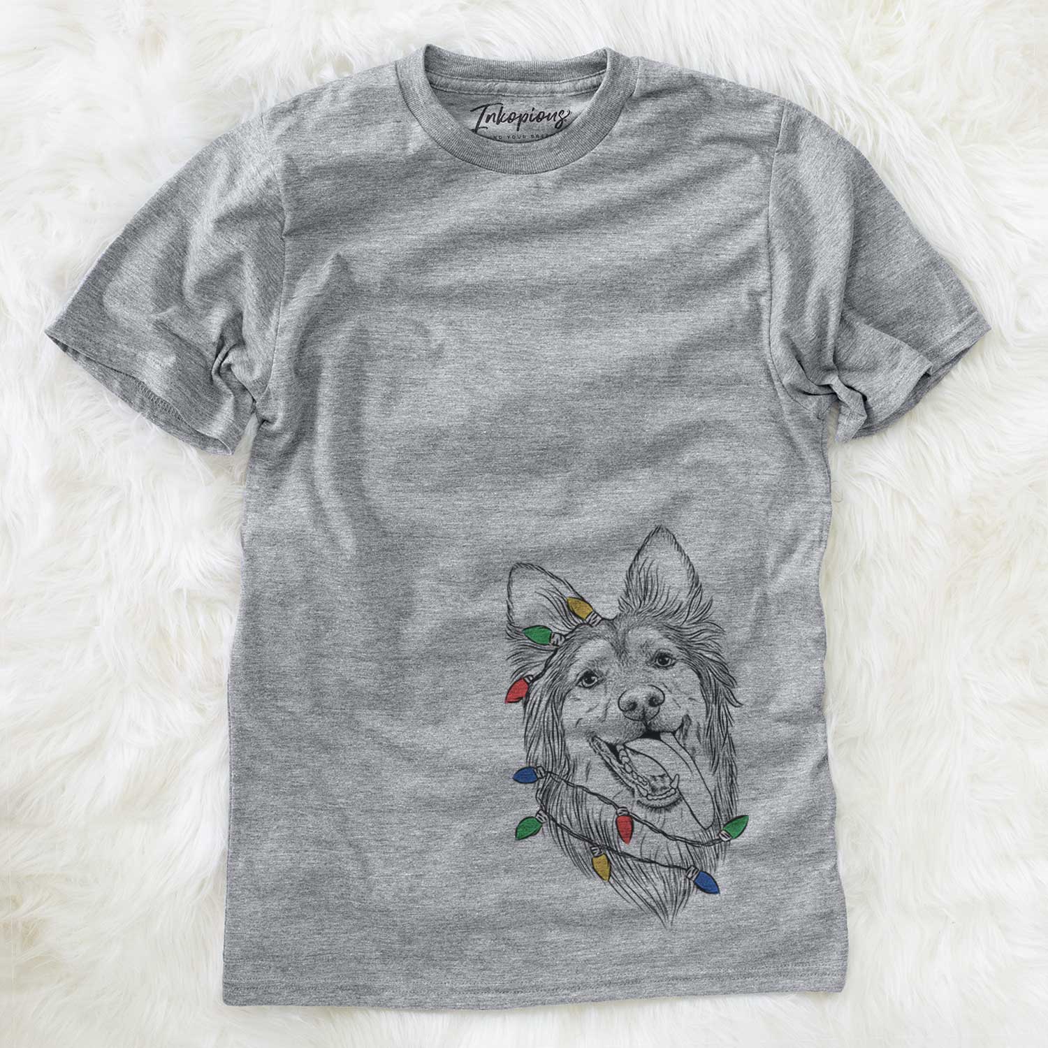 Christmas Lights Rosalie the German Shepherd Mix - Unisex Crewneck