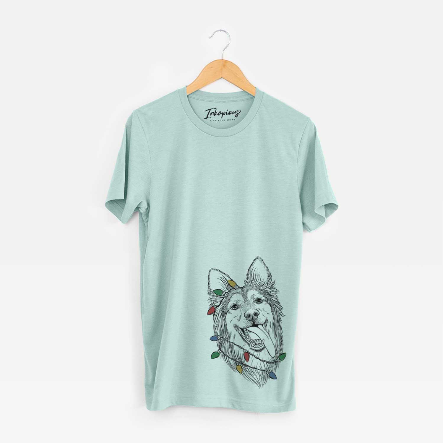 Christmas Lights Rosalie the German Shepherd Mix - Unisex Crewneck