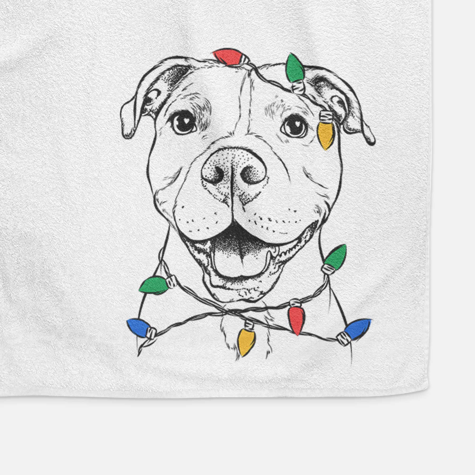 Roscoe the Pitbull Decorative Hand Towel