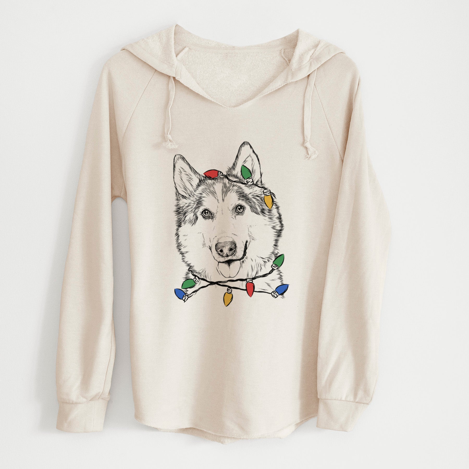 Christmas Lights Roshi the Mixed Breed - Cali Wave Hooded Sweatshirt