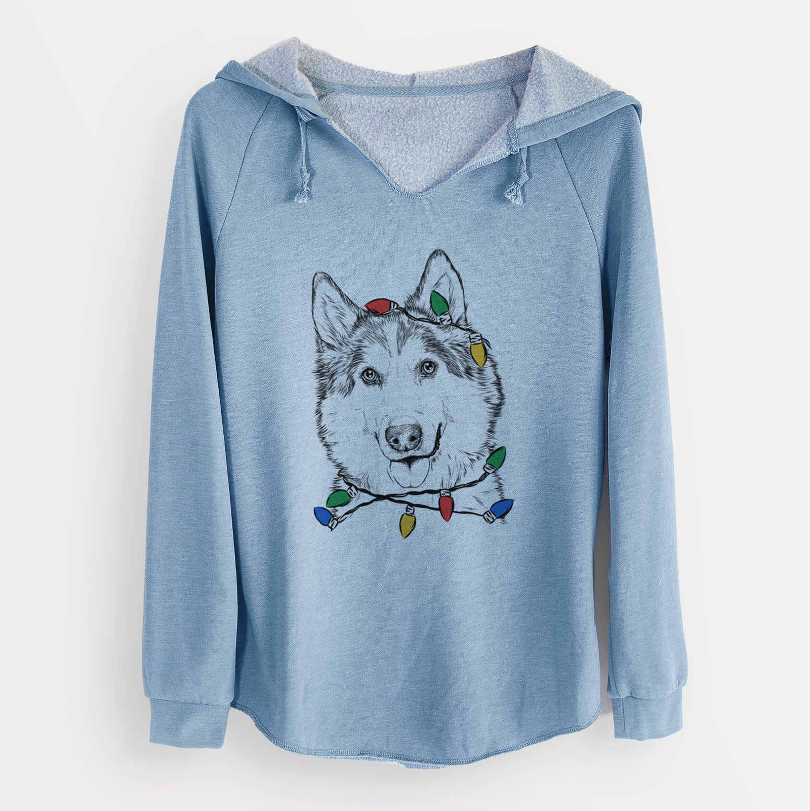 Christmas Lights Roshi the Mixed Breed - Cali Wave Hooded Sweatshirt