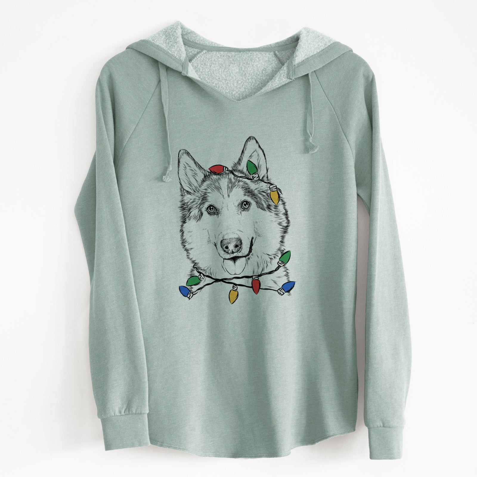 Christmas Lights Roshi the Mixed Breed - Cali Wave Hooded Sweatshirt