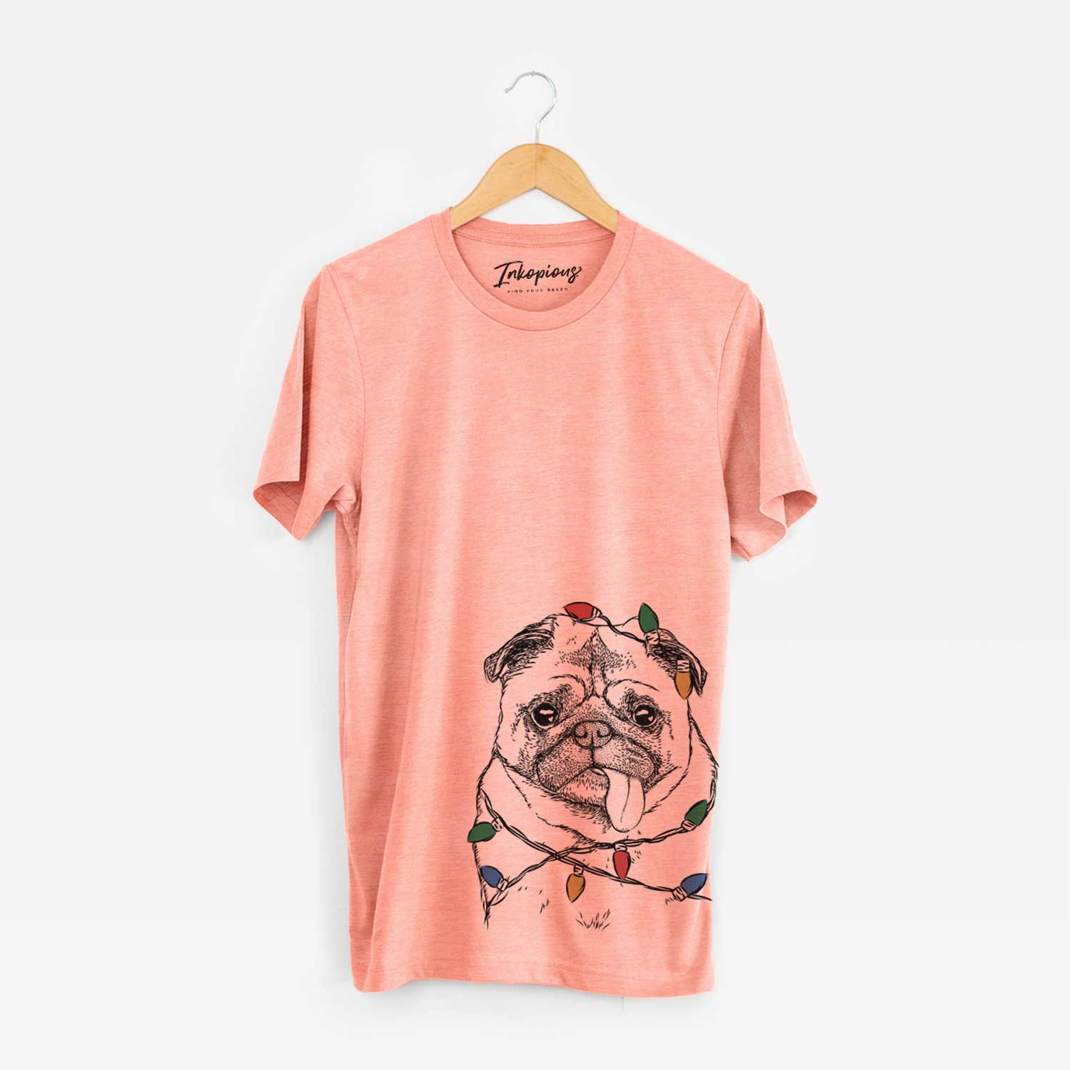 Christmas Lights Rosie the Pug - Unisex Crewneck