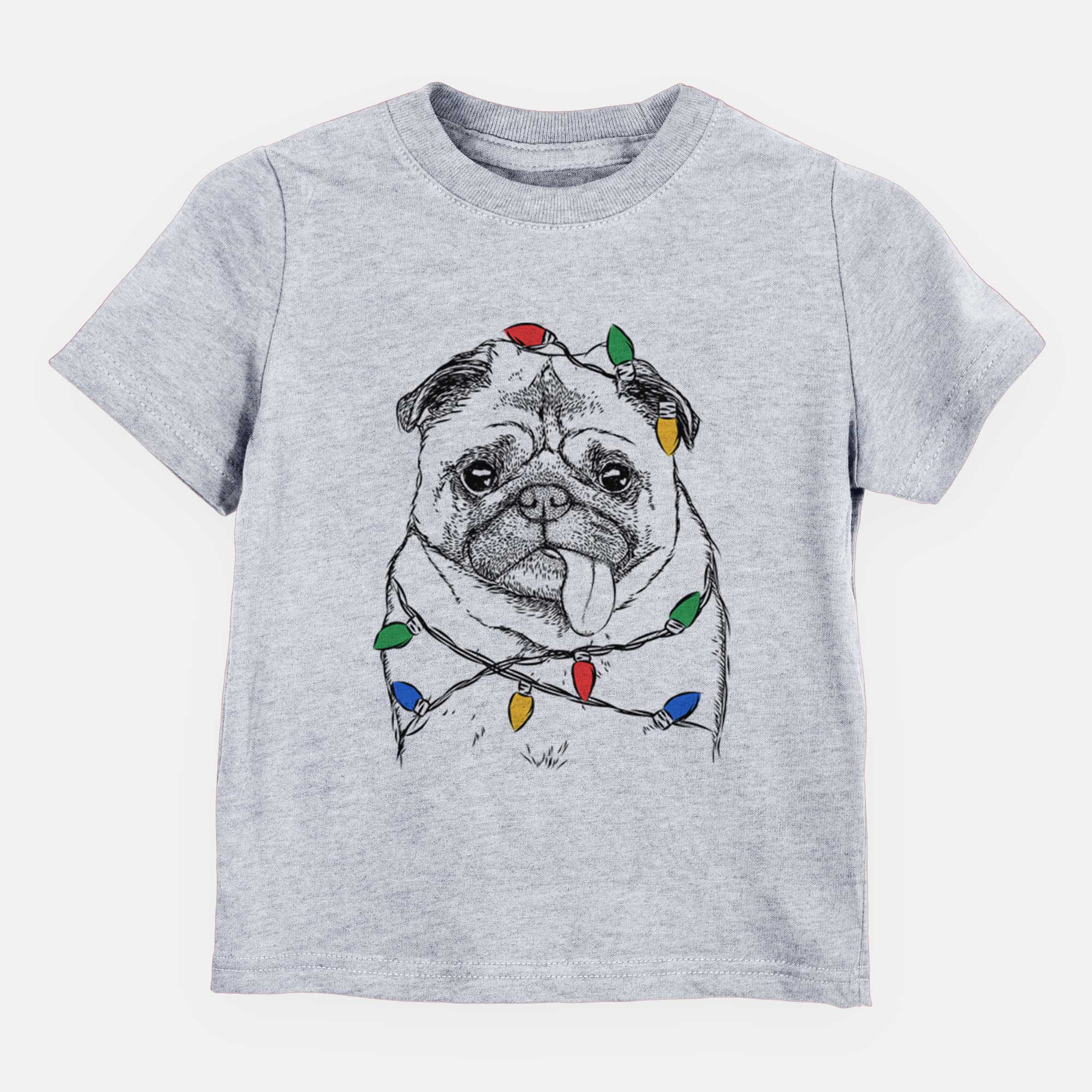 Christmas Lights Rosie the Pug - Kids/Youth/Toddler Shirt