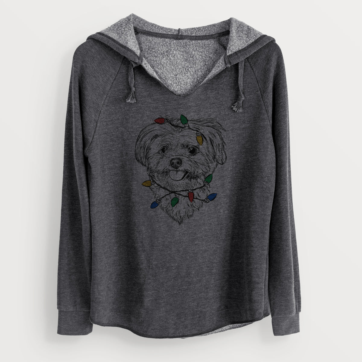 Christmas Lights Rosie the Maltipoo - Cali Wave Hooded Sweatshirt