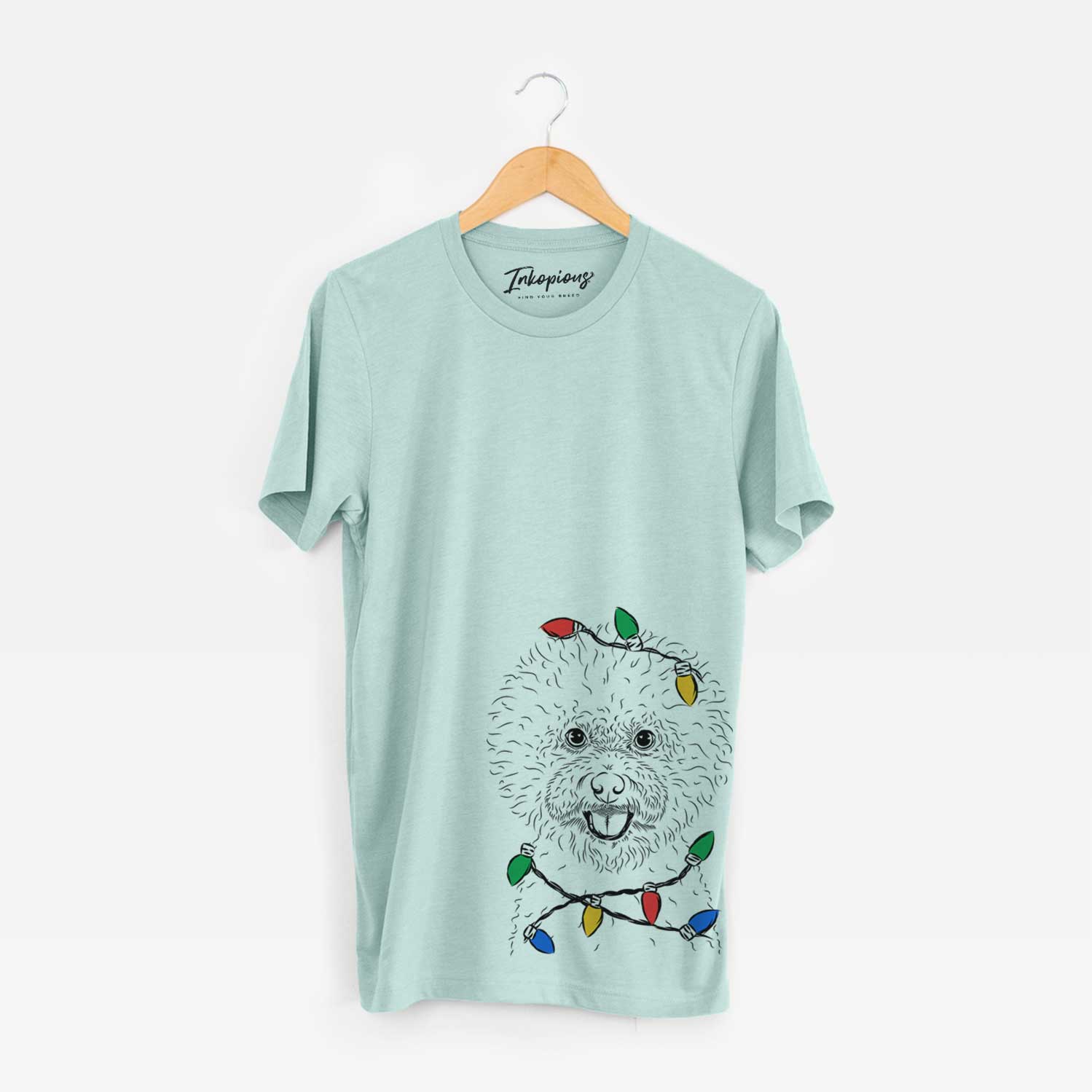 Christmas Lights Ross the Bichon Frise - Unisex Crewneck
