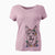 Christmas Lights Roux the Siberian Husky - Women's V-neck Shirt