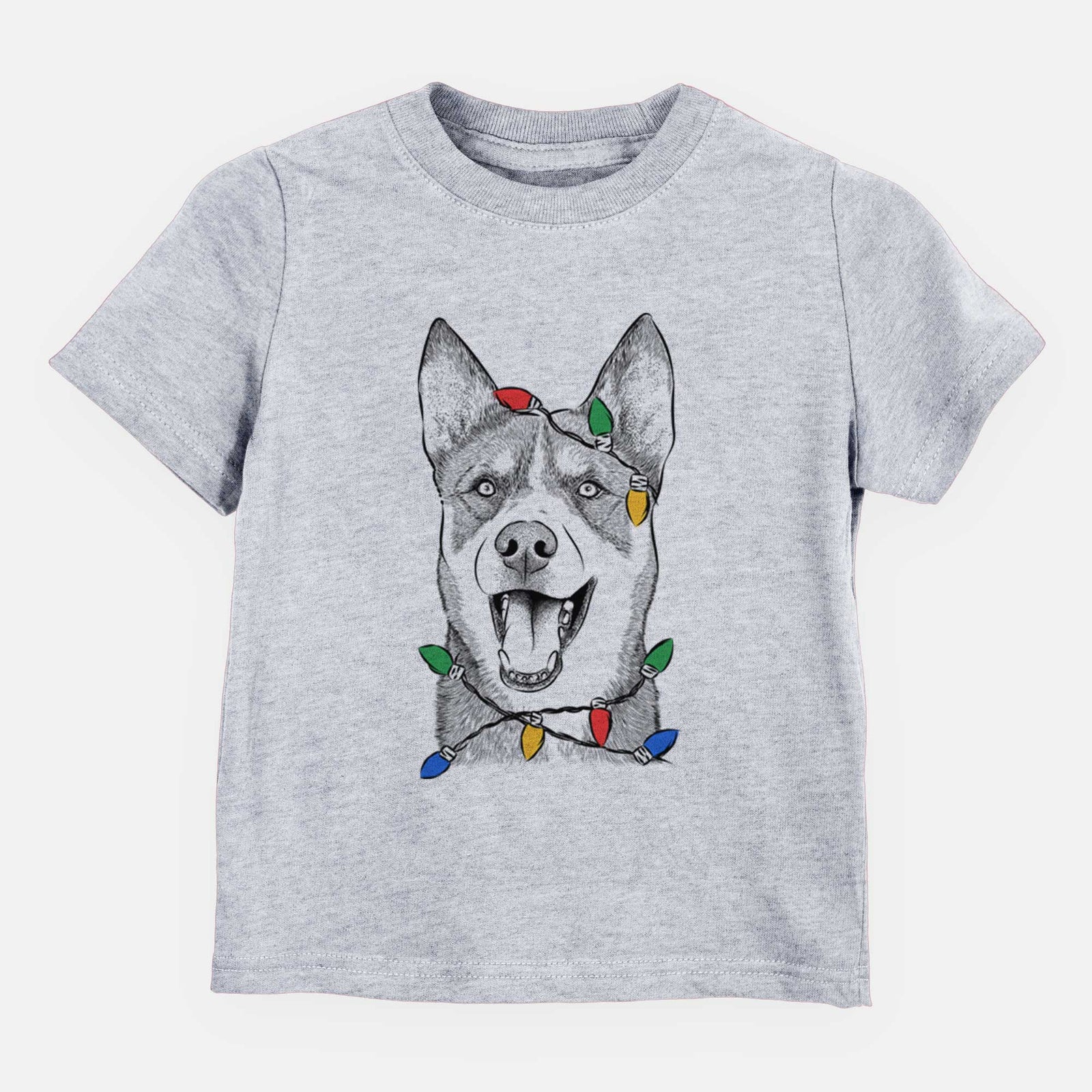 Christmas Lights Roux the Siberian Husky - Kids/Youth/Toddler Shirt