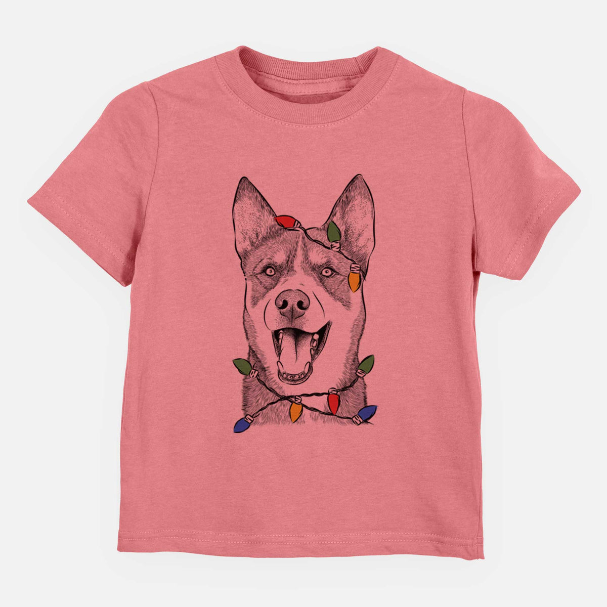 Christmas Lights Roux the Siberian Husky - Kids/Youth/Toddler Shirt