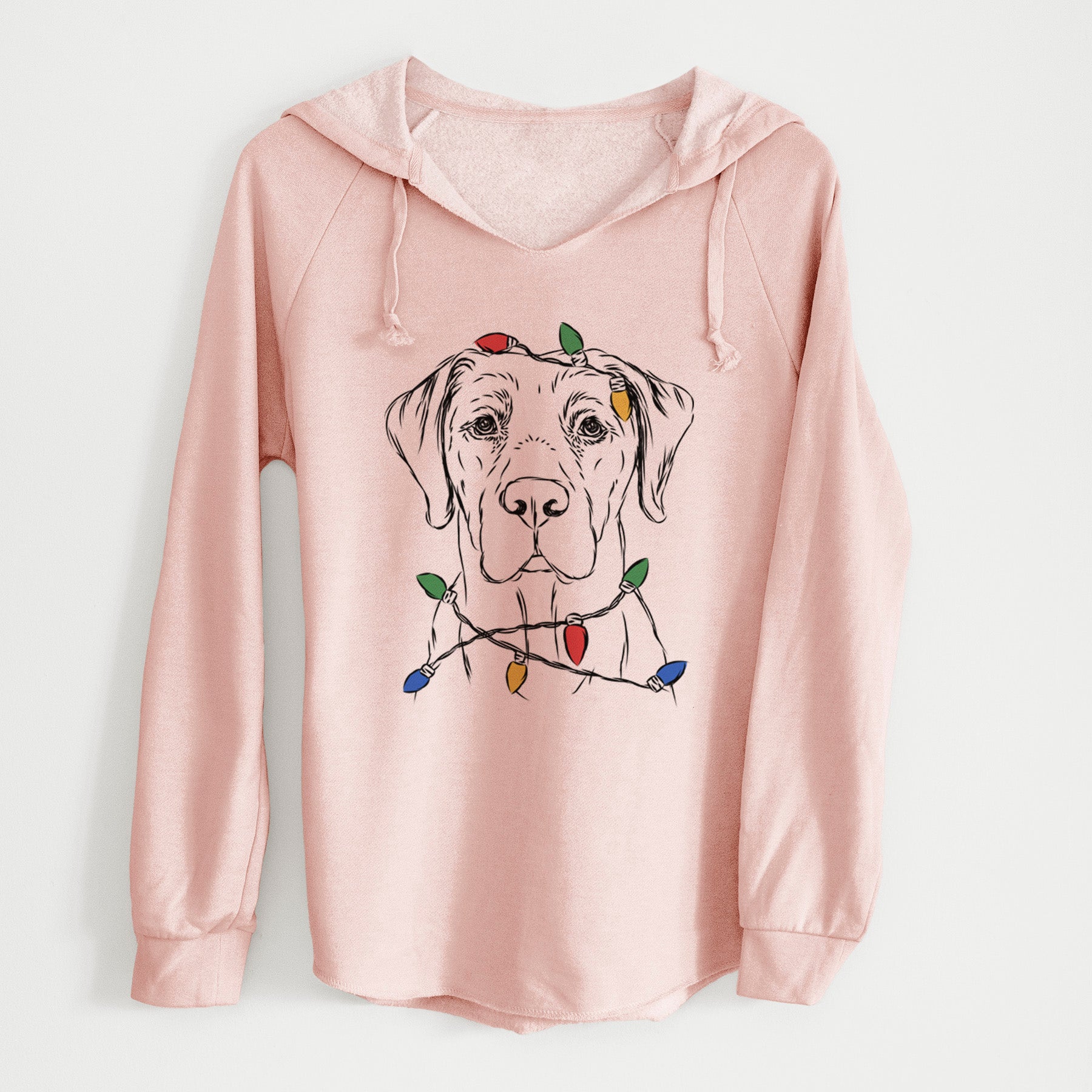 Christmas Lights Rowdy the Labrador Retriever - Cali Wave Hooded Sweatshirt