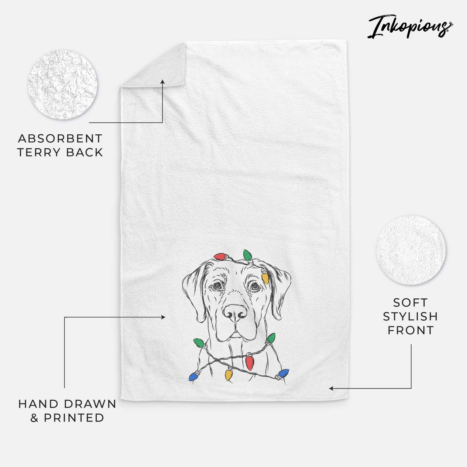 Rowdy the Labrador Retriever Decorative Hand Towel