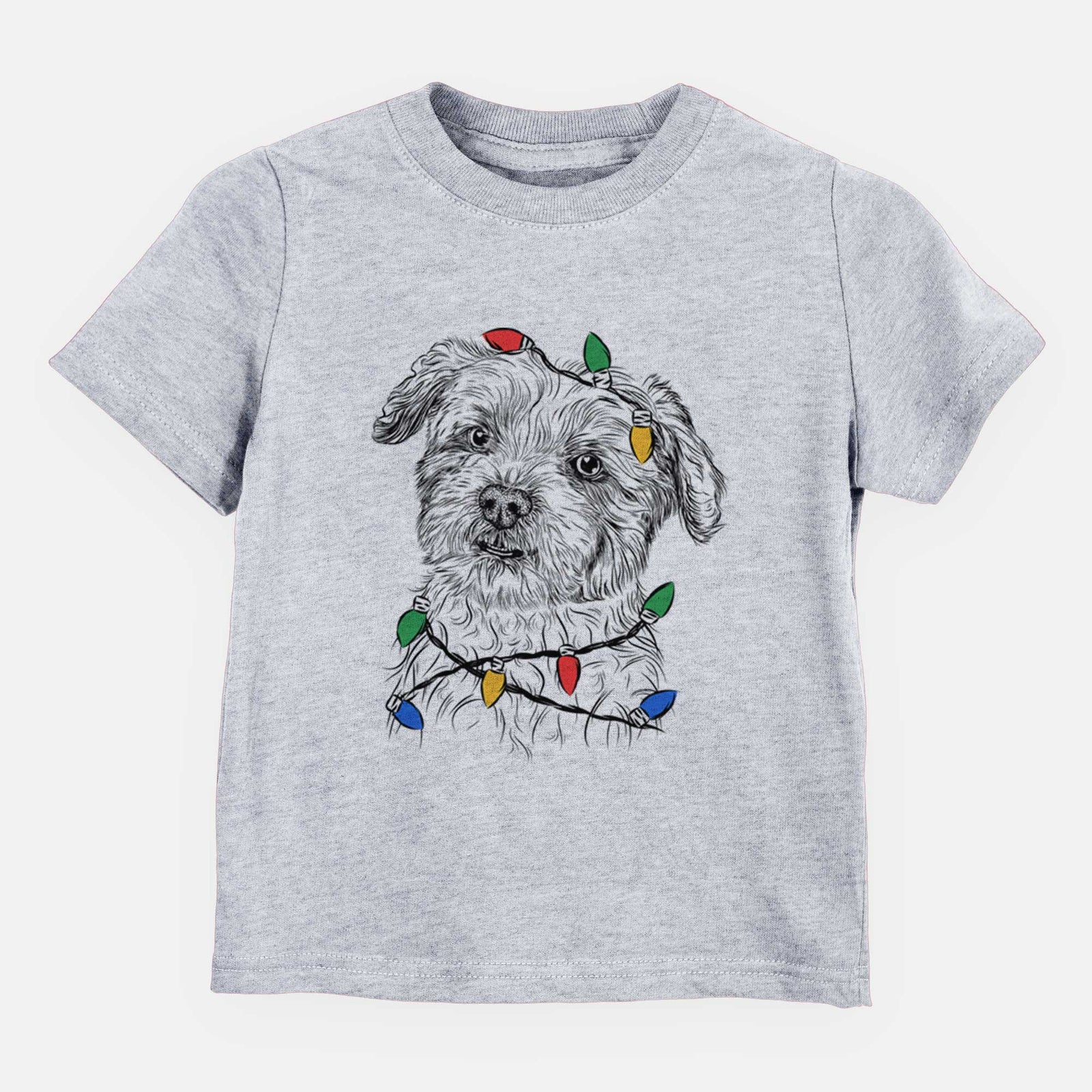 Christmas Lights Roxie the Schnauzer Shih Tzu Mix - Kids/Youth/Toddler Shirt